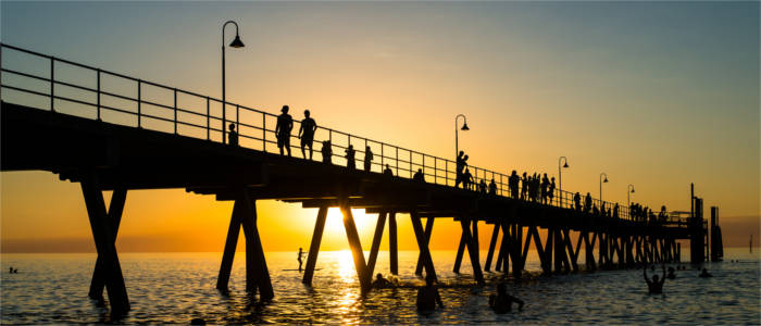 Glenelg Beach in Adelaide