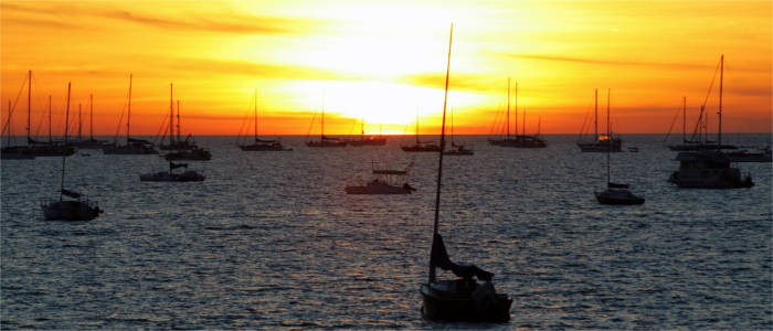 Sailing boats near Darwin