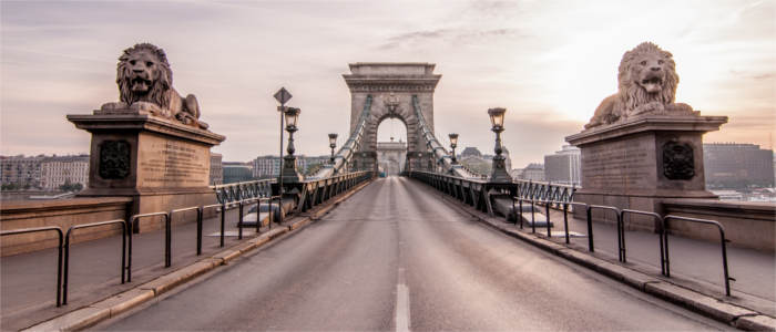 Bridges in Budapest in Hungary